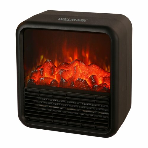 Тепловентилятор керамический WILLMARK FHC-1915F 1500Вт керам нагр эл 3 реж эфф камина чёрный 279000₽