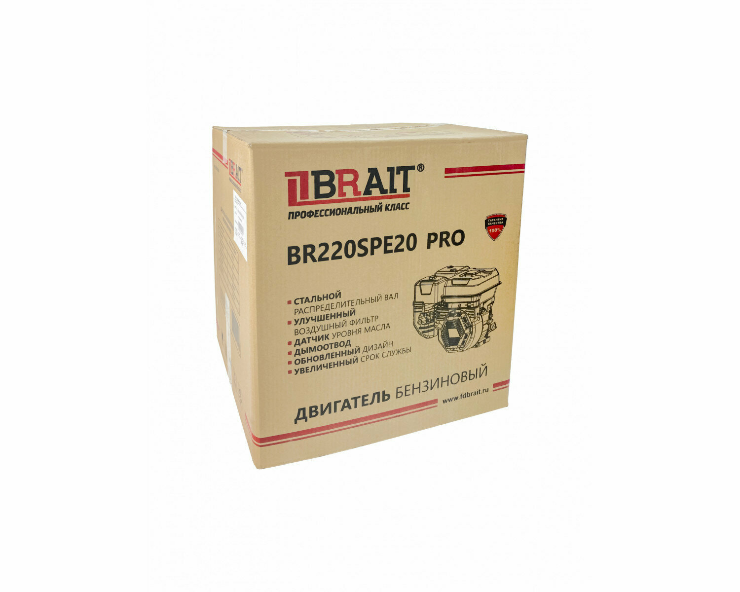 Двигатель бензиновый Brait BR220SPE20 PRO