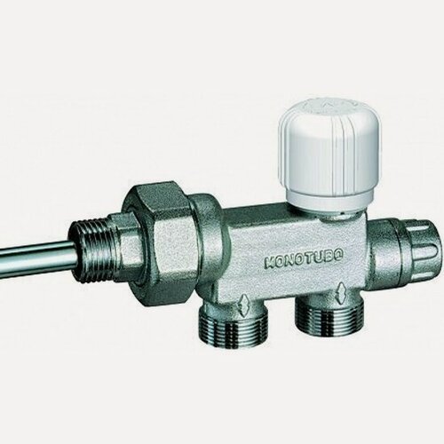 Изображение товара Узел нижнего подключения Far терморегулирующий с вентелем (для 1-трубн. систем) 3/4" М24х19