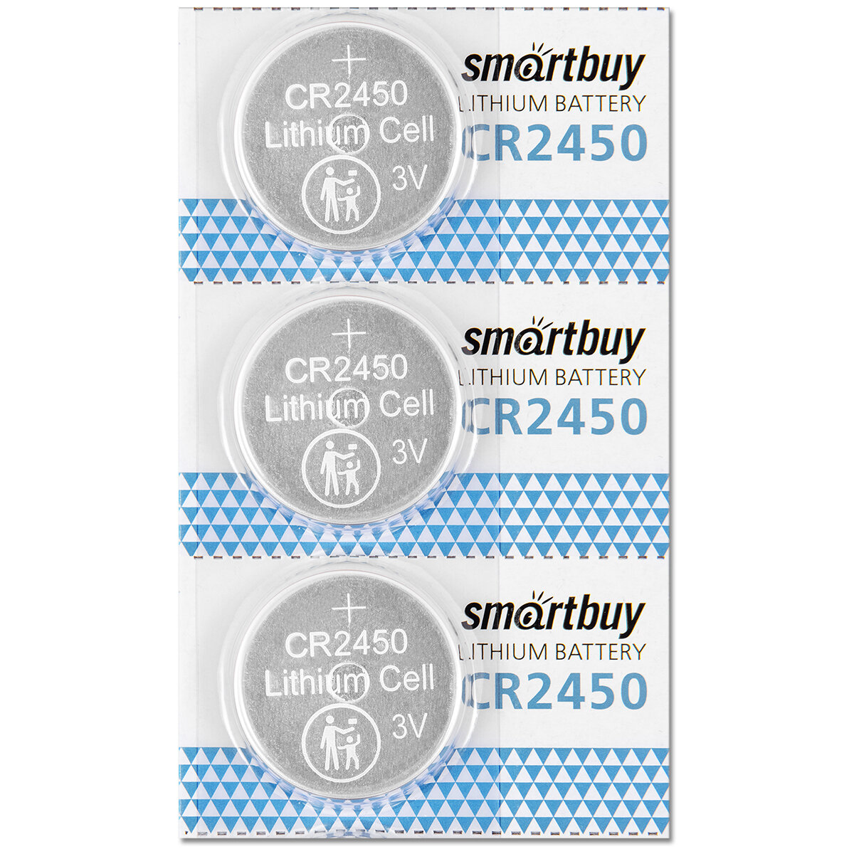 Батарейка CR2450 3V SmartBuy blister, упаковка 3 шт.