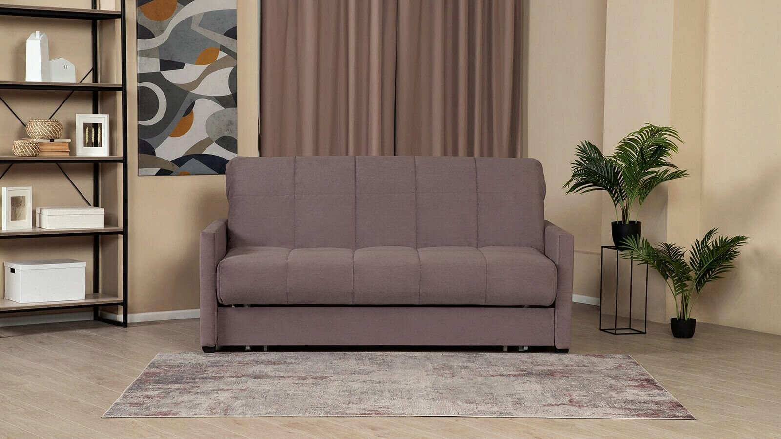 Диван-кровать Askona (Аскона) Карина Nova 140-БК-Тк. Casanova lilac+Casanova lilac — фото 1
