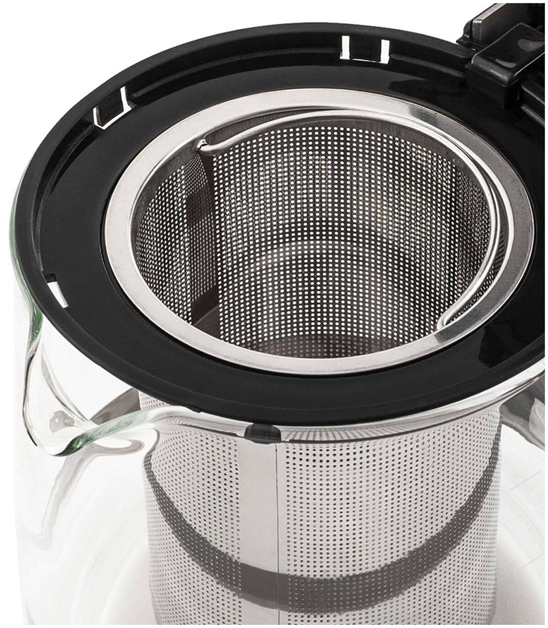 Чайно-кофейный набор Kitfort "КТ-635", заварочный чайник с фильтром, 2200Вт, 1.7л, черный — фото 1