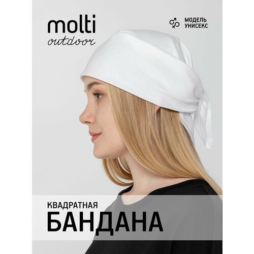 фото Бандана molti для женщин, размер универсальный, белый