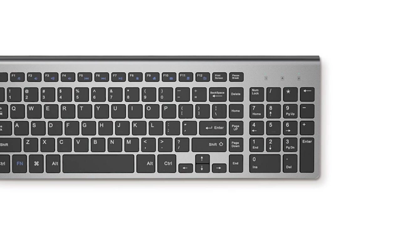 Беспроводная французская клавиатура AZERTY Note, Silver — фото 1