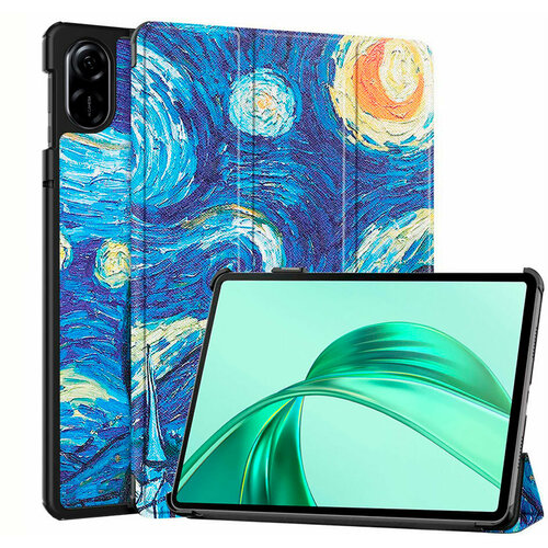 Чехол для планшета HONOR Pad X8a (2024) 11 дюймов, с магнитом и рисунком (Звездная ночь)