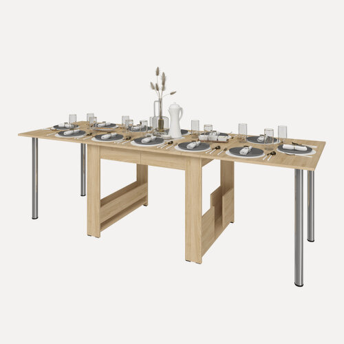 Изображение товара Стол-книжка раскладной Визирь+, ШхГ: 230(31)х85, цвет: Сонома