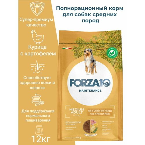 Сухой корм для собак Forza10 Medium Maintenance средних пород курица c картофель-12кг