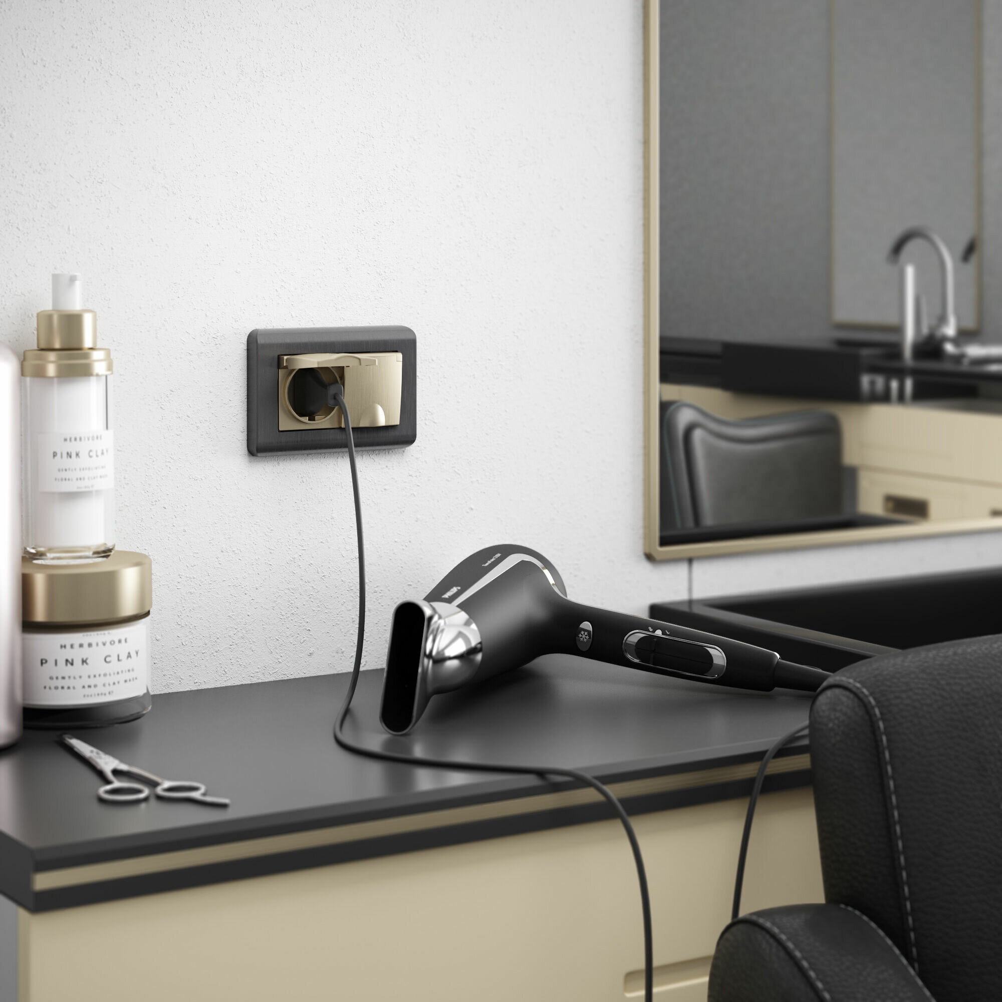 Рамка для двойной розетки Werkel Stream (Графит) — фото 1