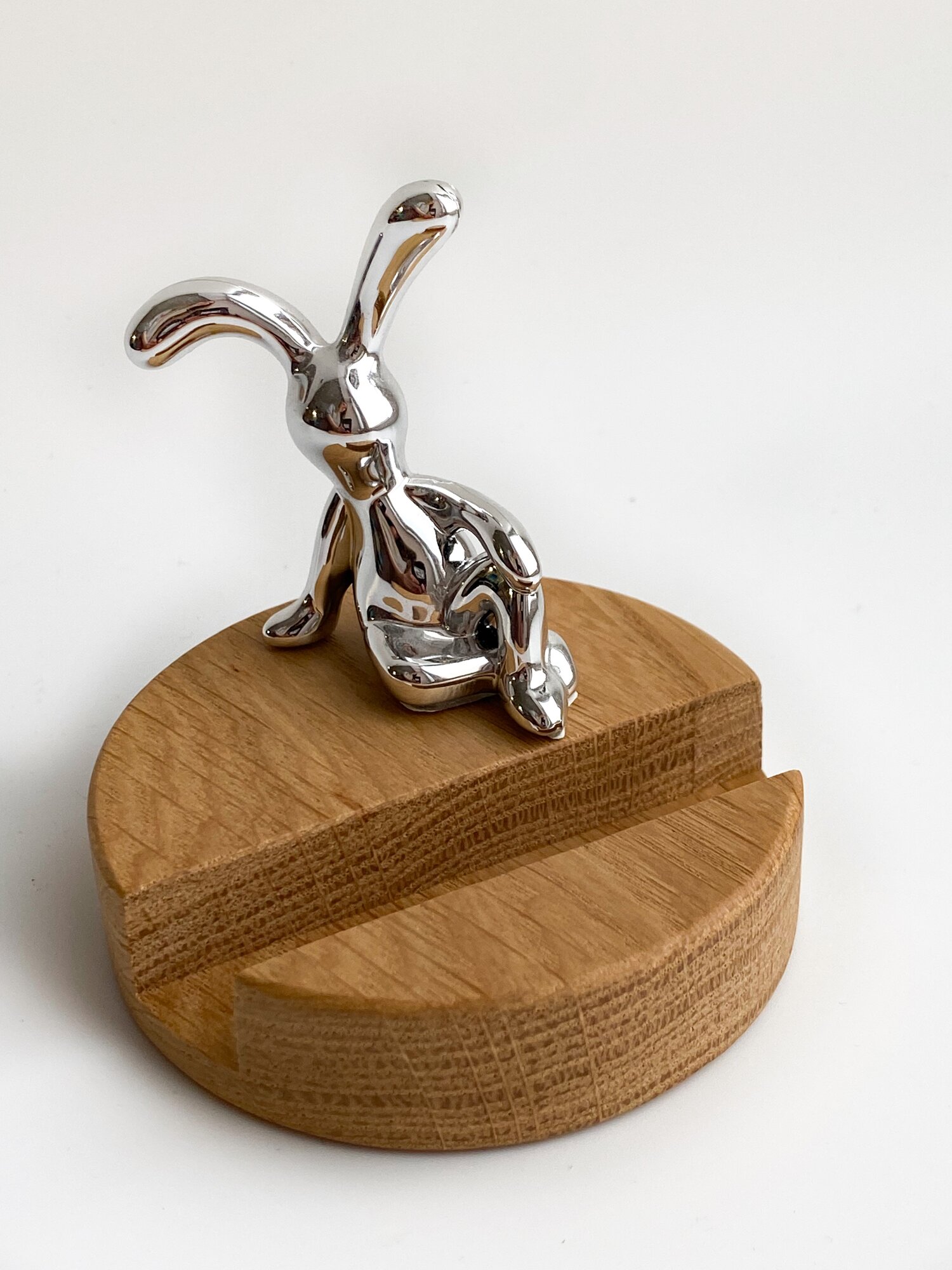 Изображение Подставка органайзер держатель для телефона ECLI, для iPhone, Samsung, Xiaomi и других моделей, 8x8 см, дуб