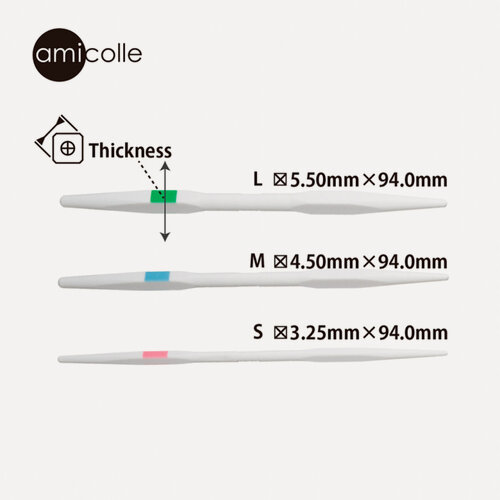 Изображение товара Спицы вспомогательные для кос "amicolle" 3,25мм/9,4см, 4,5мм/9,4см, 5,5мм/9,4см, Tulip, AC-069e
