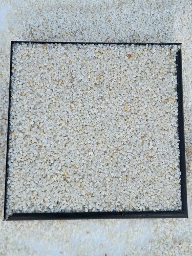 Изображение товара Каменный ковер. вертикальной укладки. Супер белый мрамор. фракция 3-5 мм 12кг. +клей для вертикальной укладки