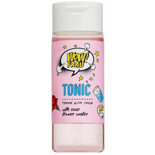 WOW FRAU, Тоник увлажняющий с розовой водой, Moisturizing Tonic With Rose Water, 150 мл