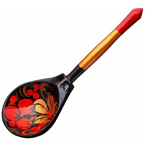 Ложка деревянная столовая Хохлома 19 см, 1 шт