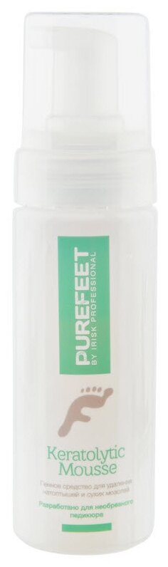 Irisk Professional Средство пенное PureFeet Keratolytic Mousse для удаления натоптышей и мозолей, 150 мл