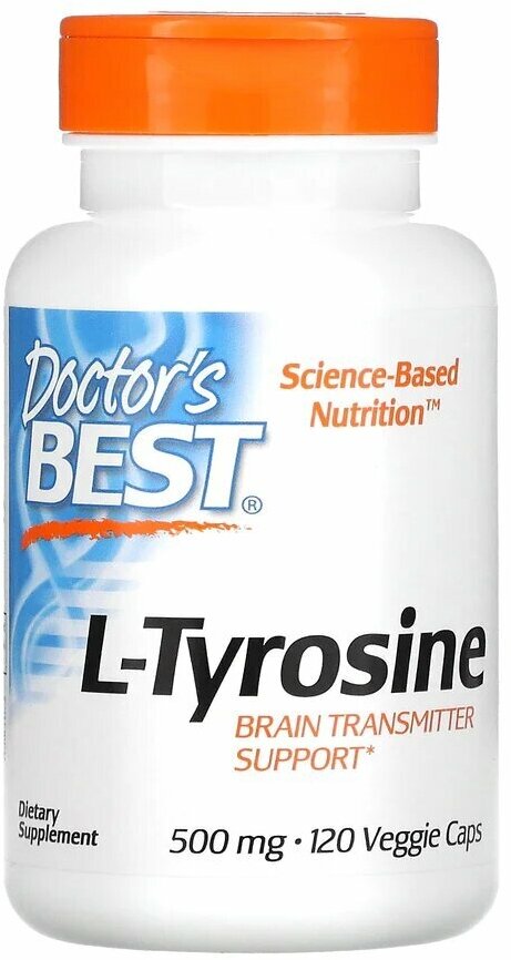 L-Тирозин 500 мг L-Tyrosine 500 mg Doctor's Best 120 вегетарианских капсул