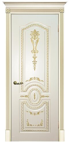 фото Дверь Смальта 11 Глухая, эмаль, Ral1013 Cлоновая кость, патина золото