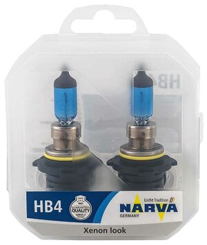 NARVA Лампа галогенная NARVA RANGE POWER WHITE 12V HB4 55W 2 шт 486262100