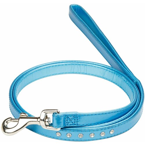 Поводок для собак Japan Premium Pet с напылением жемчужной пудры и защитным покрытием, размер S, цвет голубой
