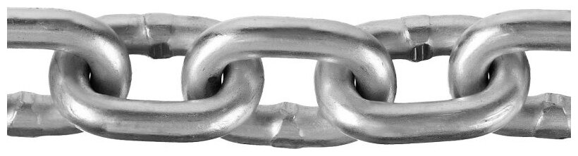 Цепь короткозвенная"ЗУБР", DIN 766, оцинкованная сталь, d=3 мм, L=120 м Зубр . - фотография № 2