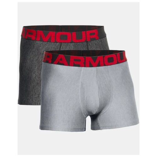 фото Under armour набор трусов боксеры ua tech 3in boxerjock, 2 шт., размер lg, mod gray light heather/jet gray light heather