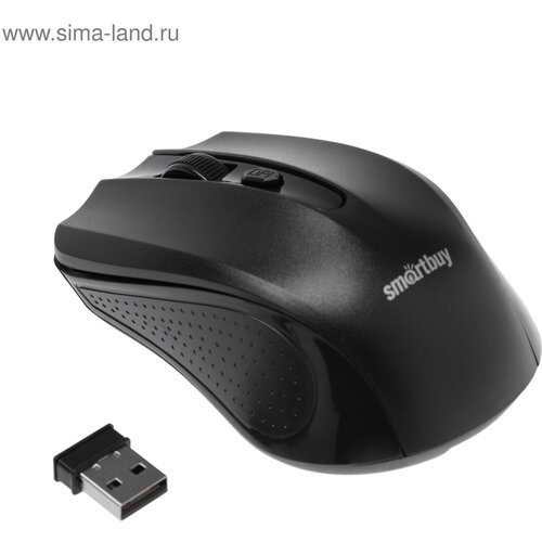 Мышь Smartbuy ONE 352 беспроводная оптическая 1600 dpi 2xAAA не в комплекте чёрная 95500₽