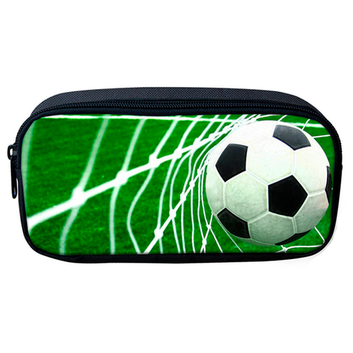 фото Пенал с футбольным мячом зеленый нет бренда