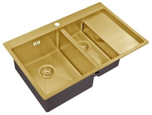 Врезная кухонная мойка ZorG Sanitary SZR 5178-2-L, 51х78см, нержавеющая сталь Кухонная мойка Zorg SZ