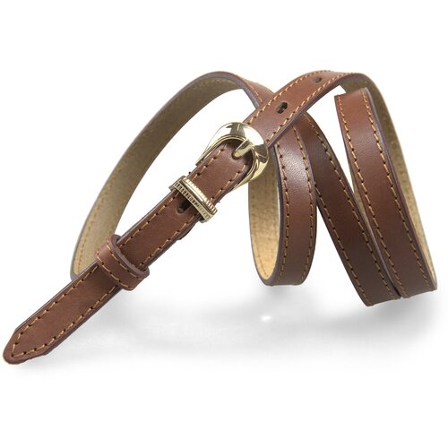 фото Ремень olio rosti, натуральная кожа, для женщин, длина 110 см., коричневый