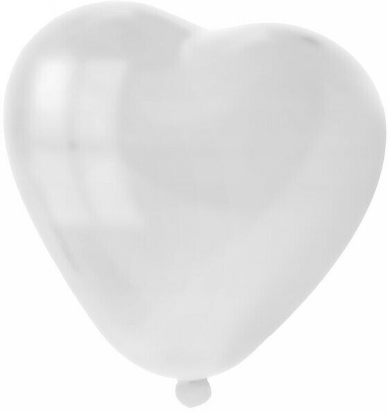Воздушные шары»Сердце» 12»/30см (набор 15 шт), белый
