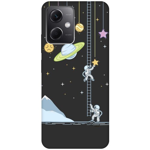 Матовый Soft Touch силиконовый чехол на Xiaomi Redmi Note 12, Сяоми Редми Ноут 12 с 3D принтом Ladder into Space черный матовый soft touch силиконовый чехол на xiaomi redmi 4x сяоми редми 4х с 3d принтом ladder into space черный