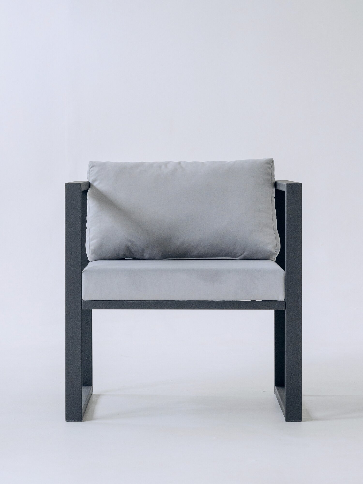 Кресло лофт Curl 70х70, обивка: велюр цвет: серый, в гостиную, офис, кафе, холл, зал ожидания, на кухню - фотография № 6