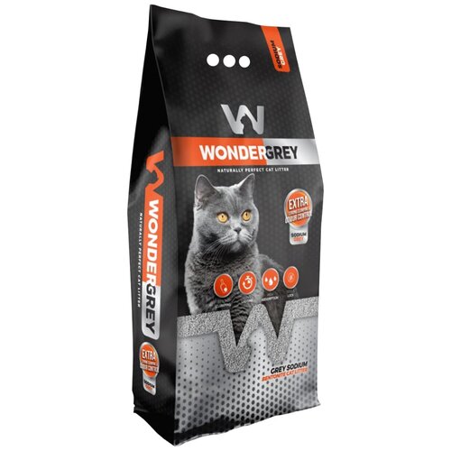 Wonder GREY NATURAL натриевый комкующийся наполнитель без ароматизатора