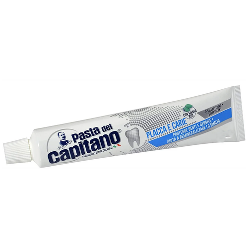 Pasta Del Capitano Teeth and Gums Protection Plaque & Cavities Зубная паста от налета и кариеса 15 мл pasta del capitano antitartar for smokers зубная паста от зубного камня и никотинового налета 15 мл