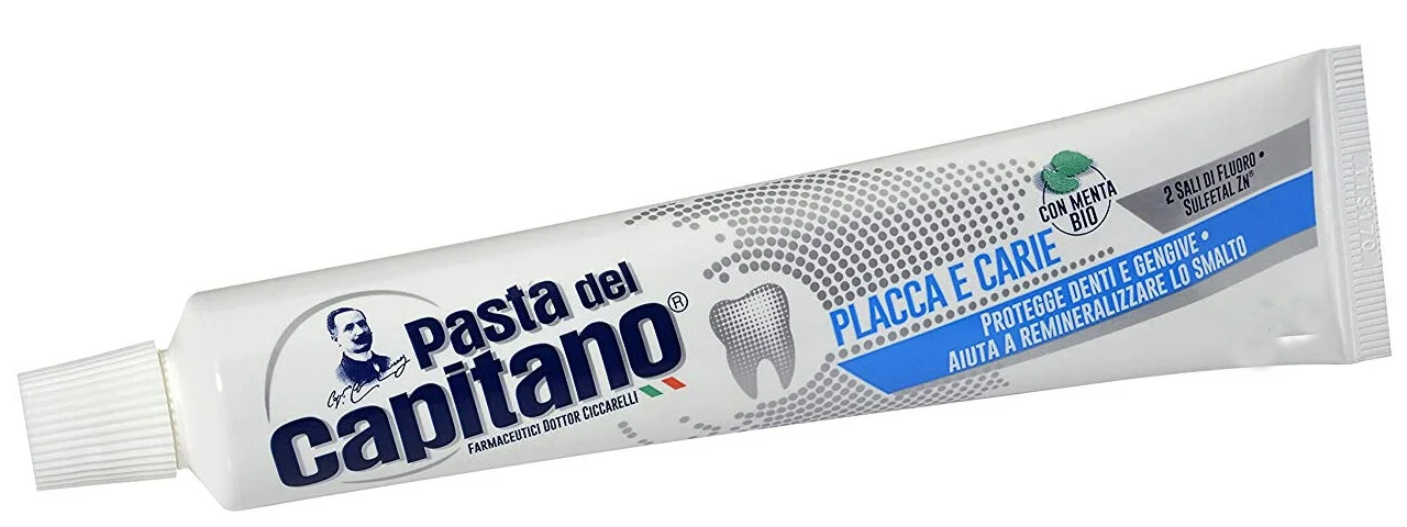 Pasta Del Capitano Teeth and Gums Protection Plaque & Cavities Зубная паста от налета и кариеса 15 мл