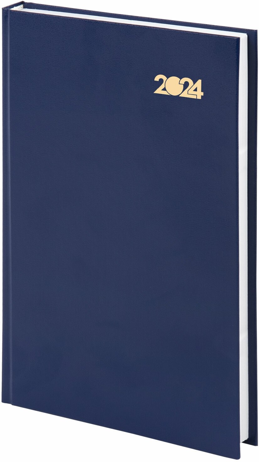 Ежедневник Staff датированный, 2024, 145х215 мм, А5, обложка бумвинил, синий