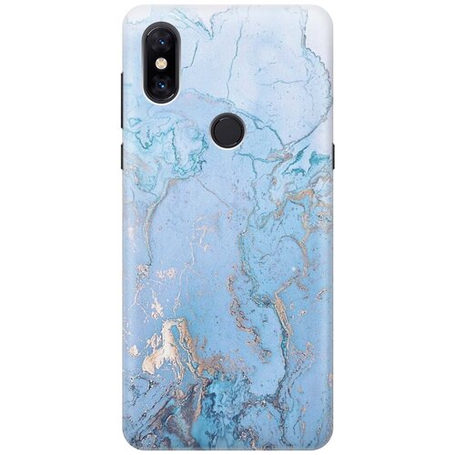 фото Re:pa накладка transparent для xiaomi mi mix 3 с принтом "голубой мрамор"