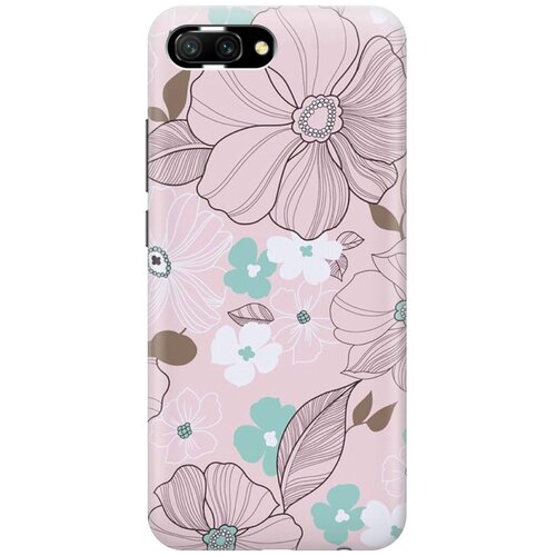 фото Re:paчехол - накладка artcolor для honor 10 с принтом "розовые цветы"