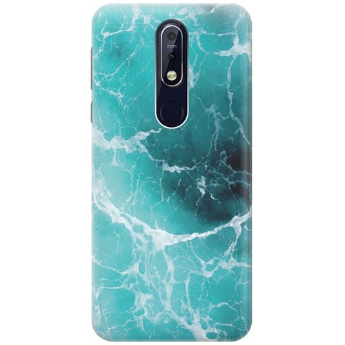 фото Gosso ультратонкий силиконовый чехол-накладка для nokia 7.1 (2018) с принтом "лазурный океан"