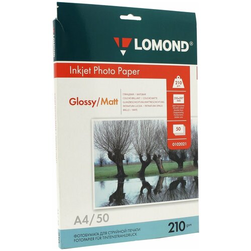 Бумага Lomond A4 Photo Paper 0102021 210 г/м², 50 л, белый бумага lomond a4 photo paper 0102021 210 г м² 50 л белый