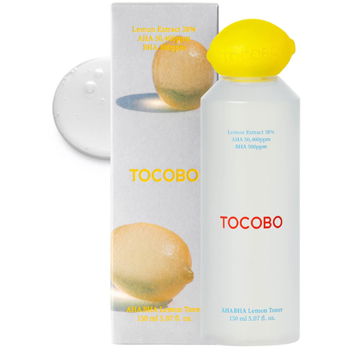 Тонер отшелушивающий с экстрактом лимона и кислотами |Tocobo AHA BHA Lemon Toner 150 ml отшелушивающий тонер для лица tocobo aha bha lemon toner 150 мл