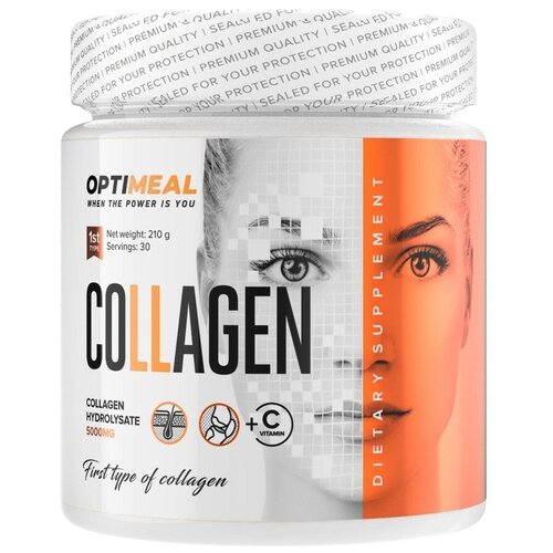 OptiMeal Collagen Клубника 210 г