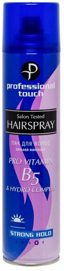 Professional Touch Pro Vitamin B5 & Hydro Complex Лак для волос сильной фиксации 265мл