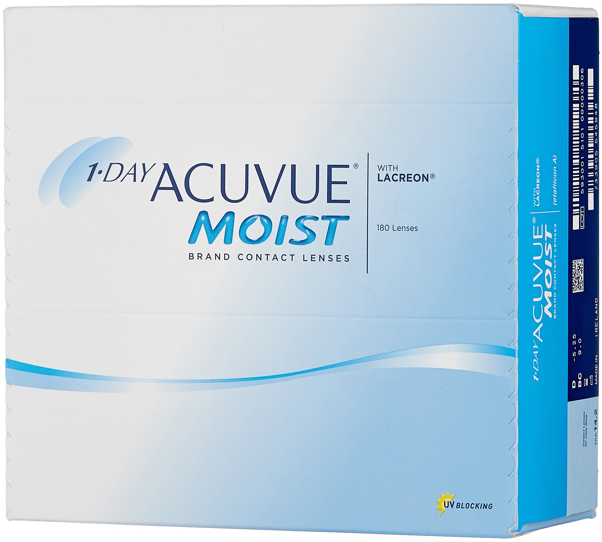   1 DAY Acuvue MOIST (180 pack), 9,0, -5,25