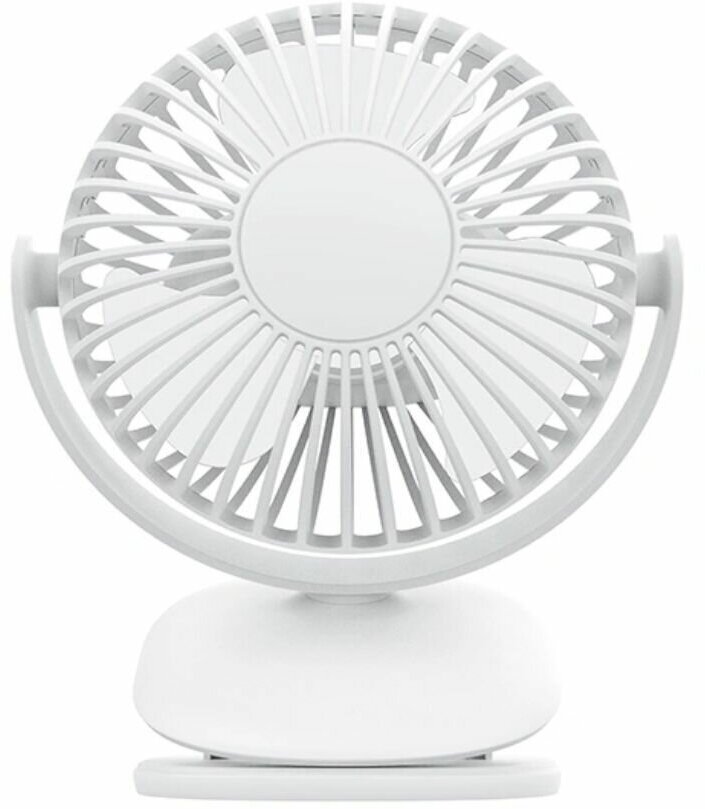 Мини-вентилятор настольный WiWU FS03 с зажимом, вращающийся на 360 градусов, 1200мАч, белый - фотография № 1