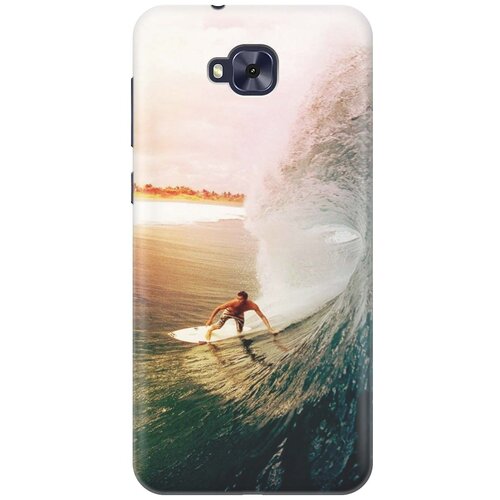 фото Cиликоновый чехол на asus zenfone 4 selfie (zd553kl) / асус зенфон 4 селфи с принтом "серфер" gosso