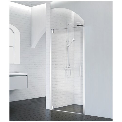 Belbagno Marmi Душевая дверь в нишу 100х195h, стекло прозрачное MARMI-B-1-100-C-Cr