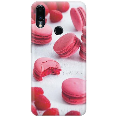 фото Cиликоновый чехол на meizu note 9 / мейзу ноут 9 с принтом "малиновые макаруны" gosso