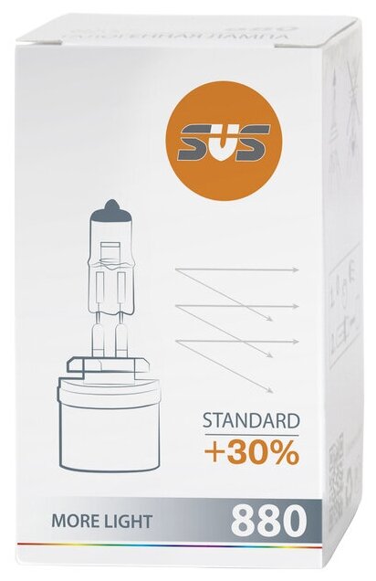 Лампа автомобильная галогенная SVS Standard +30% 12V H27/880 27W PGJ13