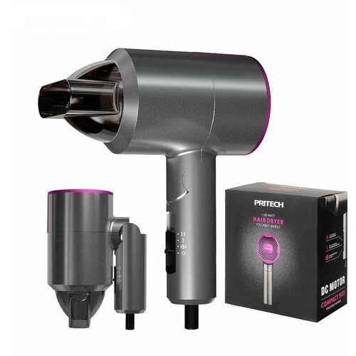 Фен Дорожный фен со складной ручкой Фен для волос c 3 режимами работы насадкой концентратором 1100 Вт 159900₽