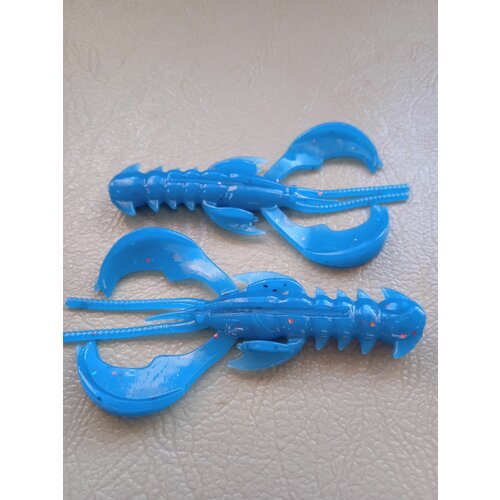 Силиконовая приманка Рак (Yabby) 80 мм, Голубой (Blue) 5 шт. уп.